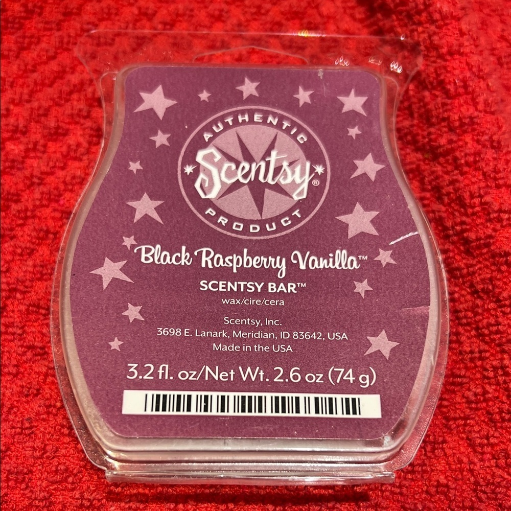 Scentsy Black Raspberry Vanilla Wax Bar - Rich Purple NIB